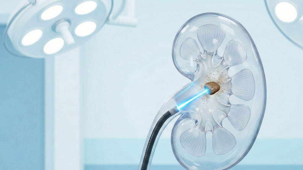 تقنية تفتيت حصى الكلى بالليزر RIRS في تايلاند بدون جراحة عبر بوابة الخليج الطبية