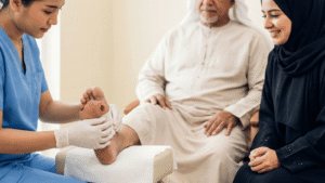 تنظيف جروح القدم السكري وعلاج القرحة في تايلاند برعاية تمريضية فائقة مع بوابة الخليج الطبية