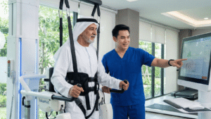 جهاز الروبوت للمشي Lokomat وتأهيل ما بعد الجلطات في تايلاند مع بوابة الخليج الطبية