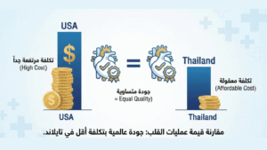 مقارنة تكلفة عمليات القلب بين تايلاند وأمريكا وأوروبا