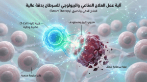  آلية عمل العلاج المناعي والبيولوجي للسرطان بدقة عالية