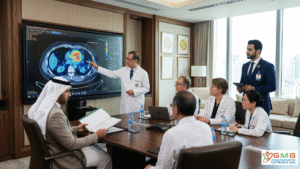 لجنة الأورام واستشاريو السرطان يقيمون الملف الطبي عبر بوابة الخليج الطبية