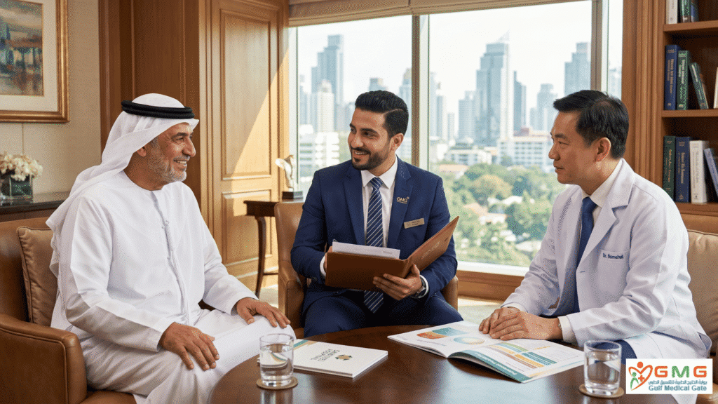 مترجم طبي عربي في مستشفيات تايلاند يرافق مريضاً خليجياً مع بوابة الخليج الطبية