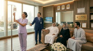 الخصوصية الفندقية والرعاية المتكاملة أثناء جلسات العلاج المناعي في بانكوك مع GMG