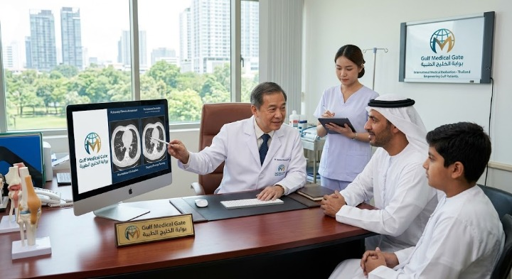 استقبال آمن وتنسيق طبي مريح لمرضى تليف الرئة في تايلاند مع بوابة الخليج الطبية