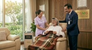 الاستقبال والترتيب الفوري لجلسات الأكسجين المضغوط للقدم السكري في بانكوك مع GMG