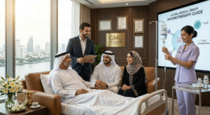 الخصوصية الفندقية والرعاية المتكاملة أثناء جلسات العلاج المناعي في بانكوك مع بوابة الخليج الطبية