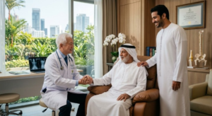 خبير عظام في تايلاند يطمئن مريضاً خليجياً مسناً ويبدأ خطة علاج هشاشة العظام بتنسيق بوابة الخليج الطبية